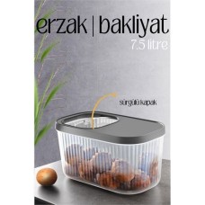 ✨ Hsnet Multibox 7,5 Lt Sürgülü Kapaklı Erzak Saklama Kabı - Şeffaf