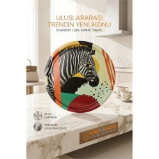 Zebra Desenli Frida Keller Sunum Tepsisi - 35 Cm Iconic Tasarim