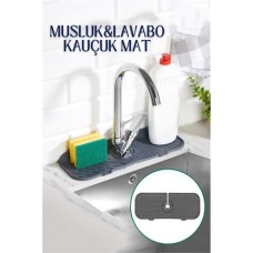 Premium Silikon Lavabo Batarya Matı - Su Geçirmez & Kaymaz Koruyucu