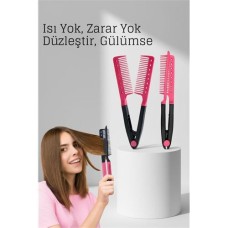 Pratik V Tipi Isısız Saç Düzleştirici Tarak – Hacimsiz ve Sağlıklı Dalgalar
