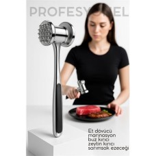 Paslanmaz Çelik Marinasyon Çekici & Zeytin Kırıcı - 22 cm