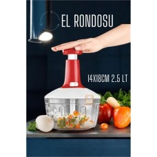 Pratik Üstten Basmalı El Rondosu 5 Bıçaklı 2.5L 14x18cm