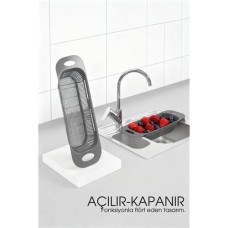 Pratik Ayarlanabilir Mutfak Lavabo Süzgeci – Gri