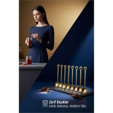 Lüks Gold Zamak Ölçü ve Baharat Kaşığı Seti - Özel Tasarım 722902