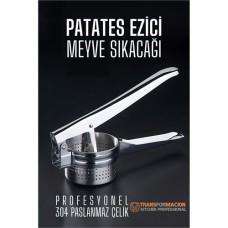 304 Paslanmaz Çelik Patates Ezici & Sebze Presi - Mutfak Robotu