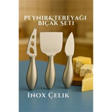 Profesyonel 304 Paslanmaz Çelik Peynir & Tereyağı Bıçağı Seti - Hsnet Inox Kahvaltı Bıçakları