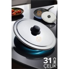 Design Plus 31 cm Kızartma Tavası Kapağı Çelik