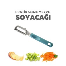 Süper Pratik Sebze ve Meyve Soyacağı - Paslanmaz Çelik El Soyucu (1001)