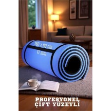 Hsnet Premium Çift Taraflı 11mm Yoga ve Pilates Matı - Mavi