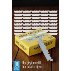 Hsnet Nano Absolute Berber Jileti - 100’lü Yarım Ustura Jileti